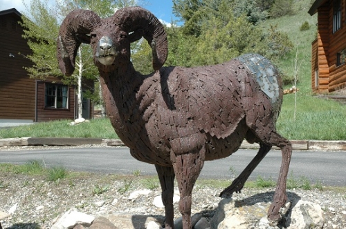 Image of "Bighorn Sheep" sculpture by Jim Dolan