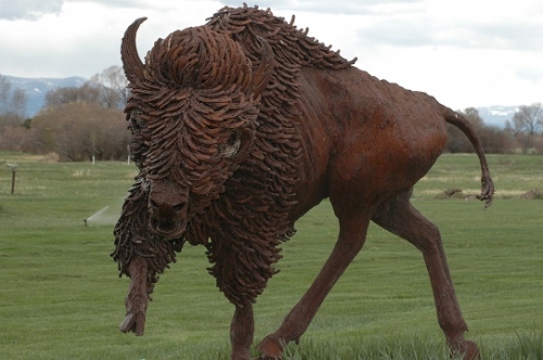 Image of "Buffalo Bull" sculpture by Jim Dolan